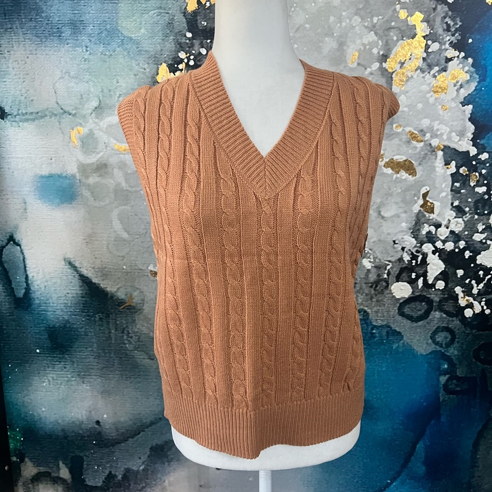 Tan sweater vest